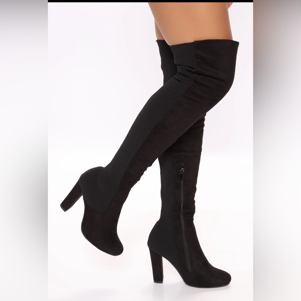 OFELIA OVER THE KNEE BLACK BOOTS